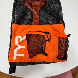 TYR Orange and Black Mesh Shoulder Bag